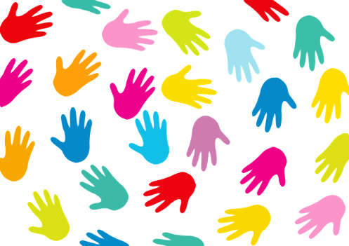 Farbige Hände